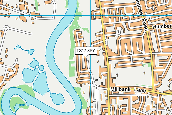 TS17 8PY map - OS VectorMap District (Ordnance Survey)