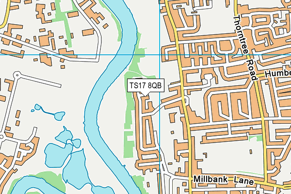 TS17 8QB map - OS VectorMap District (Ordnance Survey)