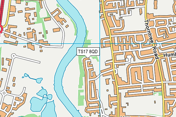 TS17 8QD map - OS VectorMap District (Ordnance Survey)