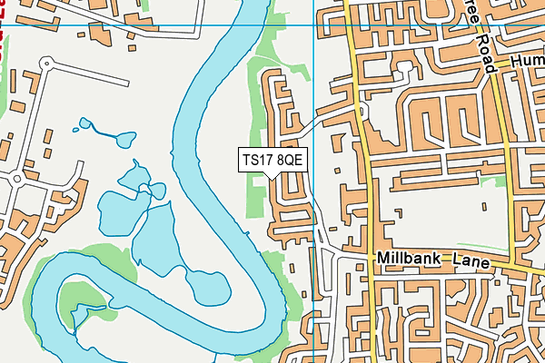 TS17 8QE map - OS VectorMap District (Ordnance Survey)