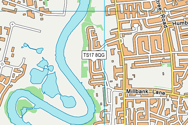 TS17 8QG map - OS VectorMap District (Ordnance Survey)