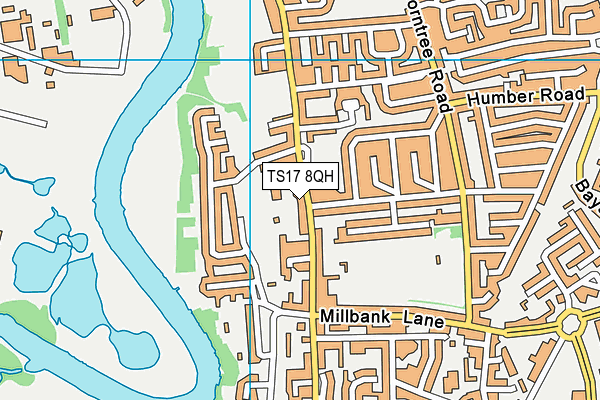 TS17 8QH map - OS VectorMap District (Ordnance Survey)