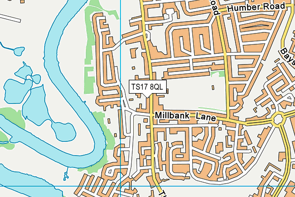 TS17 8QL map - OS VectorMap District (Ordnance Survey)