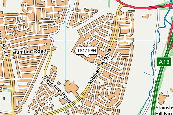 TS17 9BN map - OS VectorMap District (Ordnance Survey)