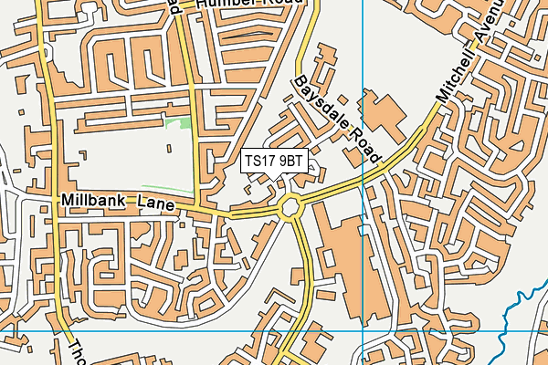 TS17 9BT map - OS VectorMap District (Ordnance Survey)