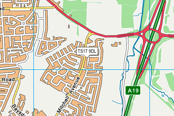 TS17 9DL map - OS VectorMap District (Ordnance Survey)