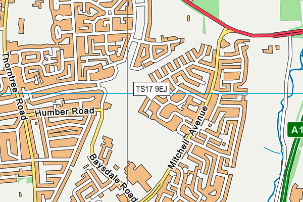 TS17 9EJ map - OS VectorMap District (Ordnance Survey)
