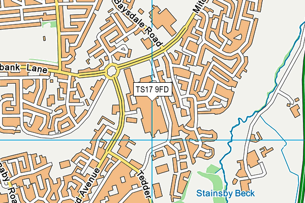 TS17 9FD map - OS VectorMap District (Ordnance Survey)
