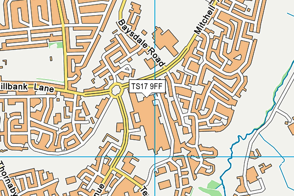 TS17 9FF map - OS VectorMap District (Ordnance Survey)