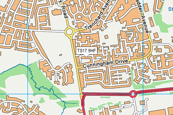 TS17 9HF map - OS VectorMap District (Ordnance Survey)