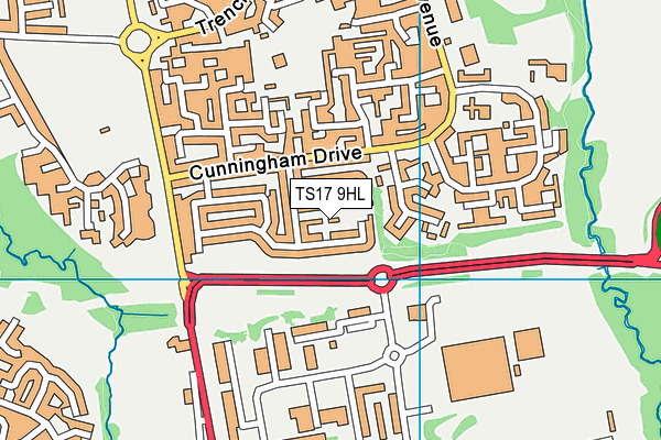 TS17 9HL map - OS VectorMap District (Ordnance Survey)