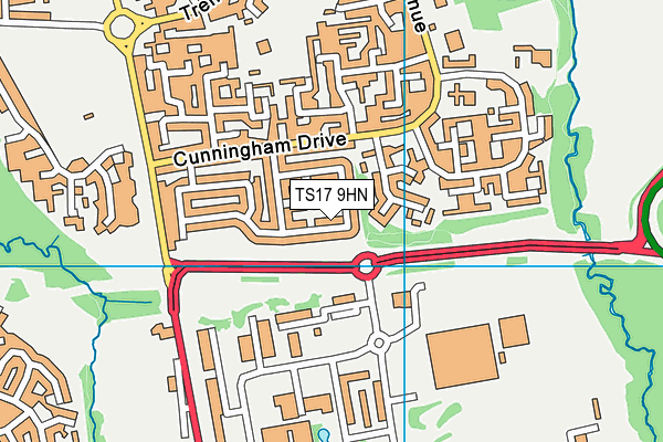 TS17 9HN map - OS VectorMap District (Ordnance Survey)