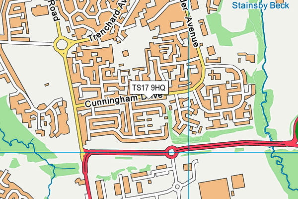 TS17 9HQ map - OS VectorMap District (Ordnance Survey)