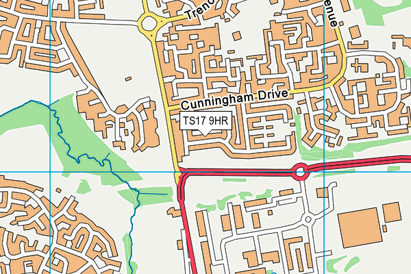 TS17 9HR map - OS VectorMap District (Ordnance Survey)