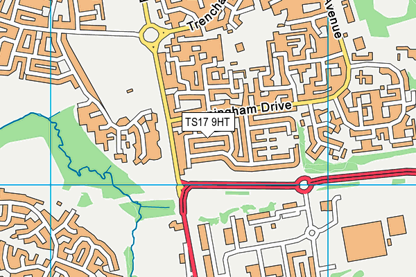 TS17 9HT map - OS VectorMap District (Ordnance Survey)