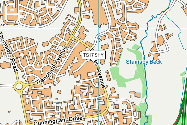 TS17 9HY map - OS VectorMap District (Ordnance Survey)