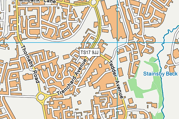 TS17 9JJ map - OS VectorMap District (Ordnance Survey)
