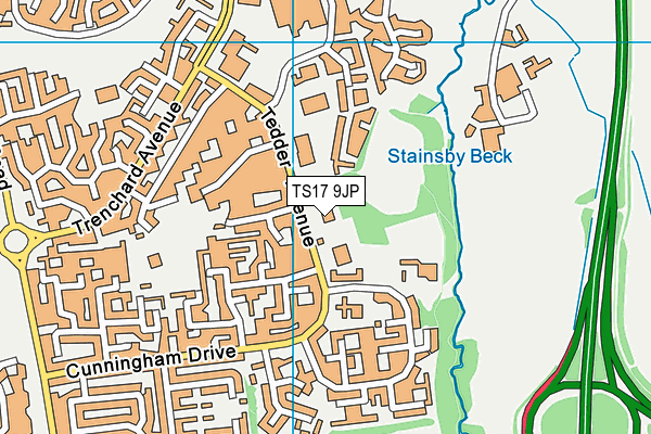 TS17 9JP map - OS VectorMap District (Ordnance Survey)