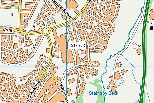 TS17 9JR map - OS VectorMap District (Ordnance Survey)