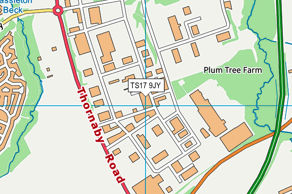 TS17 9JY map - OS VectorMap District (Ordnance Survey)