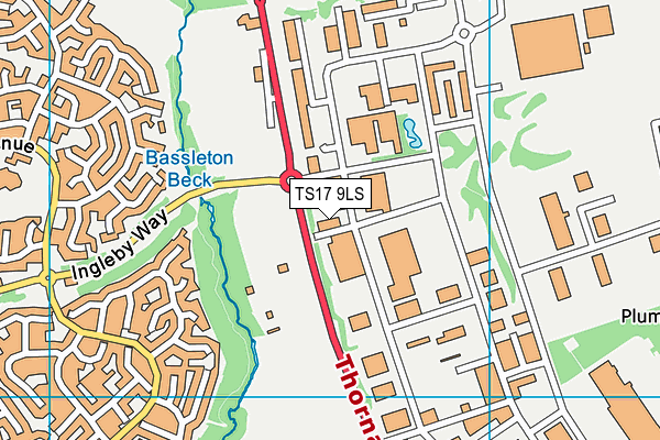 TS17 9LS map - OS VectorMap District (Ordnance Survey)