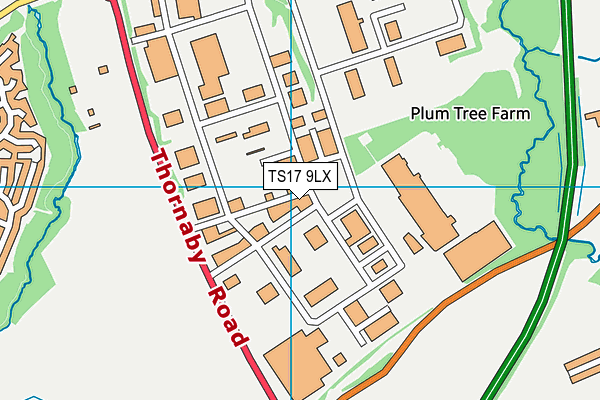 TS17 9LX map - OS VectorMap District (Ordnance Survey)