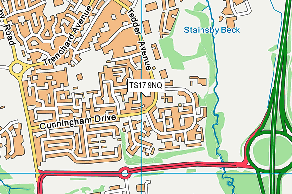 TS17 9NQ map - OS VectorMap District (Ordnance Survey)