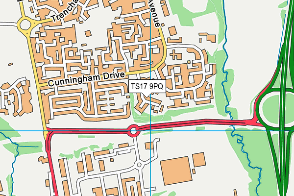 TS17 9PQ map - OS VectorMap District (Ordnance Survey)