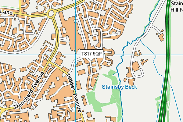 TS17 9QP map - OS VectorMap District (Ordnance Survey)