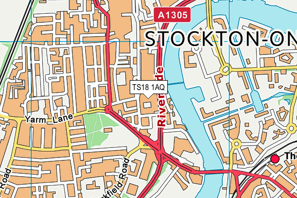 Swallow Leisure (Stockton) (Closed) map (TS18 1AQ) - OS VectorMap District (Ordnance Survey)
