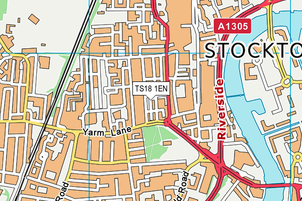 TS18 1EN map - OS VectorMap District (Ordnance Survey)