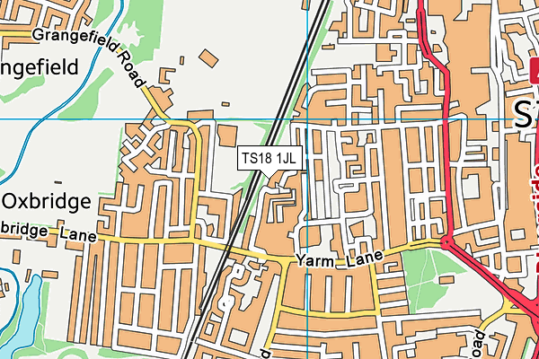 TS18 1JL map - OS VectorMap District (Ordnance Survey)
