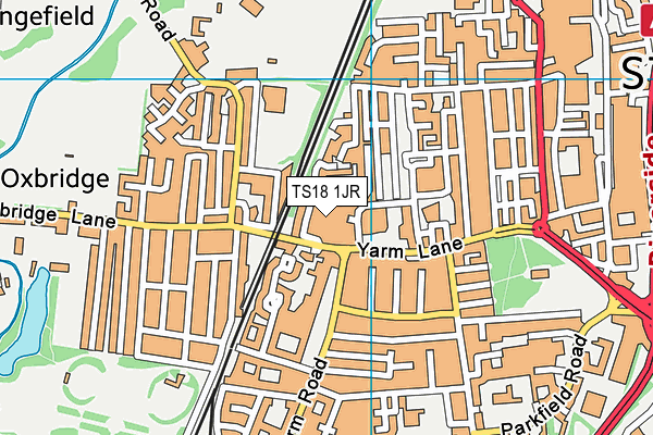 TS18 1JR map - OS VectorMap District (Ordnance Survey)