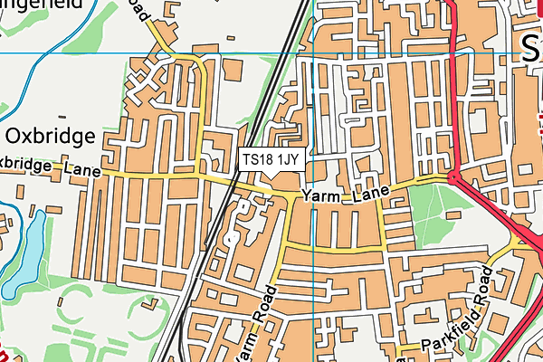 TS18 1JY map - OS VectorMap District (Ordnance Survey)