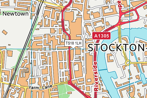 TS18 1LH map - OS VectorMap District (Ordnance Survey)