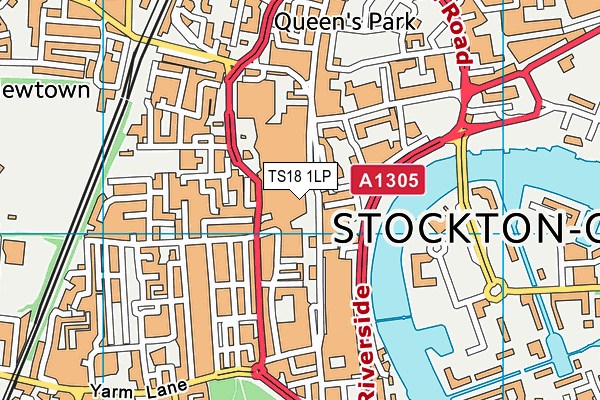 TS18 1LP map - OS VectorMap District (Ordnance Survey)