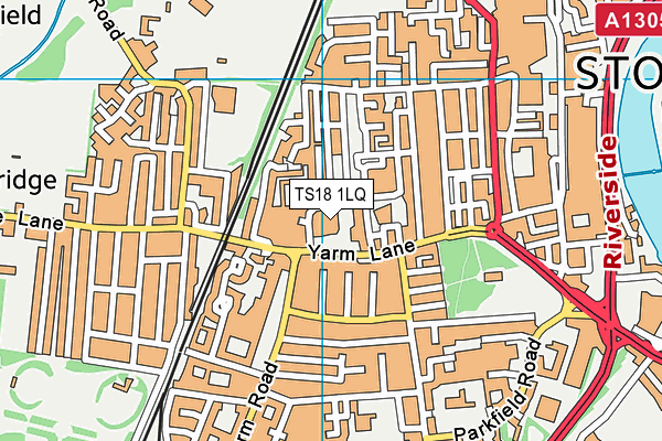 TS18 1LQ map - OS VectorMap District (Ordnance Survey)