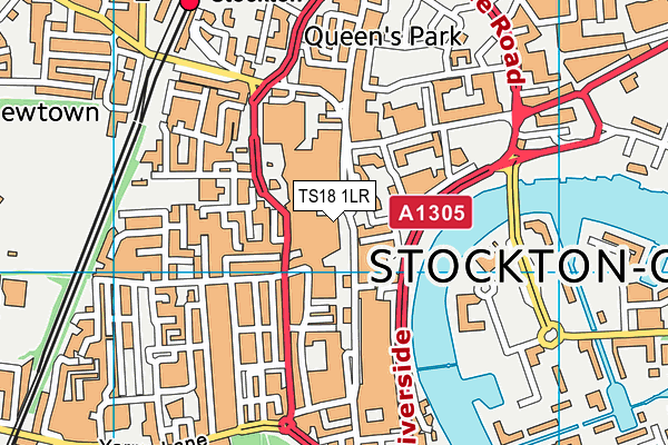 TS18 1LR map - OS VectorMap District (Ordnance Survey)