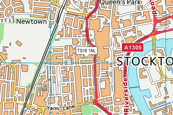 TS18 1NL map - OS VectorMap District (Ordnance Survey)