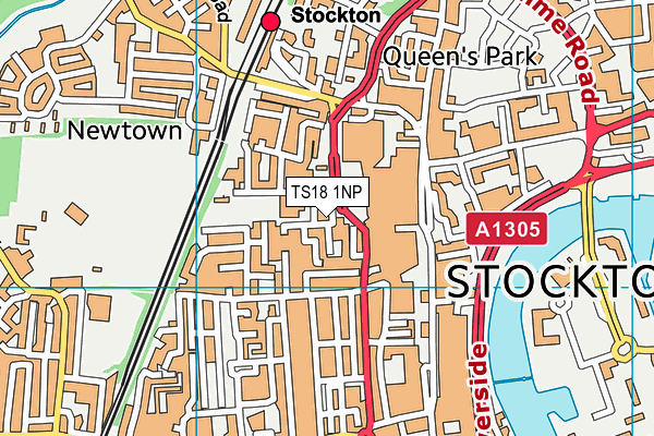 TS18 1NP map - OS VectorMap District (Ordnance Survey)