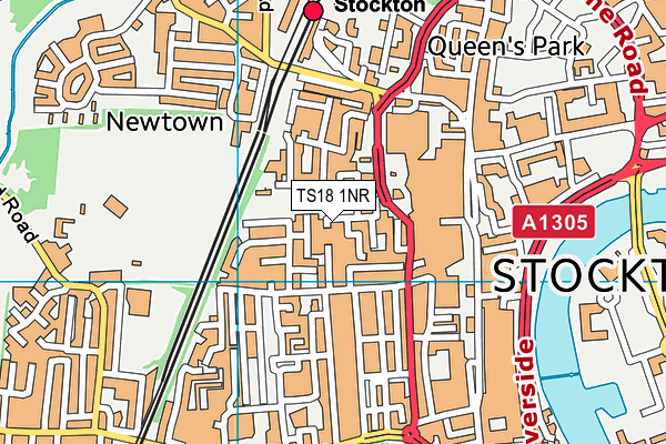 TS18 1NR map - OS VectorMap District (Ordnance Survey)