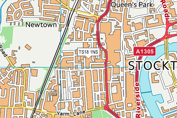 TS18 1NS map - OS VectorMap District (Ordnance Survey)