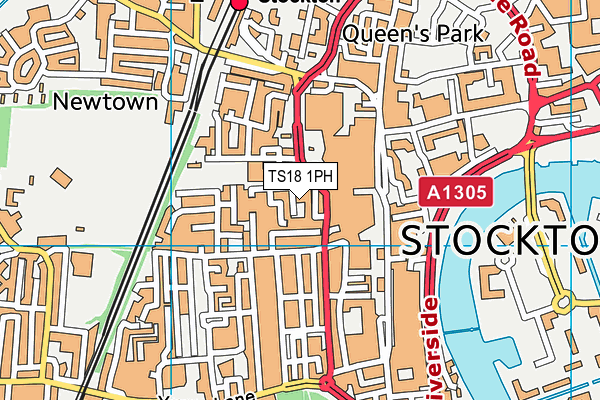 TS18 1PH map - OS VectorMap District (Ordnance Survey)