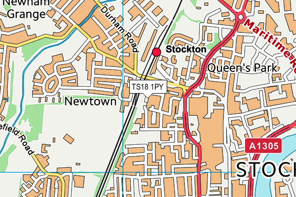 TS18 1PY map - OS VectorMap District (Ordnance Survey)