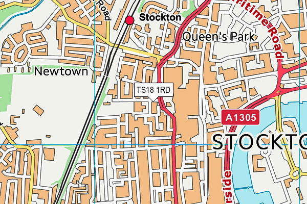 TS18 1RD map - OS VectorMap District (Ordnance Survey)