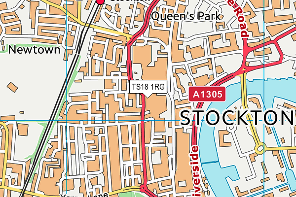 TS18 1RG map - OS VectorMap District (Ordnance Survey)