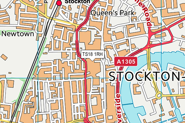 TS18 1RH map - OS VectorMap District (Ordnance Survey)