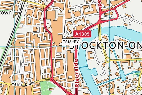 TS18 1RY map - OS VectorMap District (Ordnance Survey)