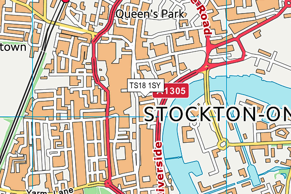 TS18 1SY map - OS VectorMap District (Ordnance Survey)