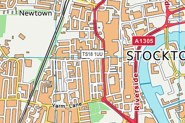 TS18 1UU map - OS VectorMap District (Ordnance Survey)